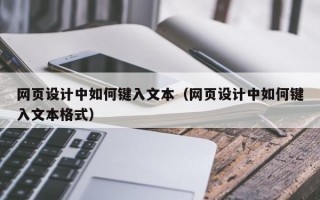 网页设计中如何键入文本（网页设计中如何键入文本格式）